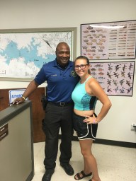 day 3 july 11th 2016 lake cross louisiana officer moore at police station at lke buying permit